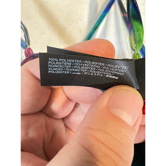 Hurley Nebula Mini-Dress Woman's Medium Multicolor Tye Dye Adjustable Straps - Picture 15 of 16